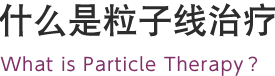 什么是粒子线治疗 What is Particle Therapy？